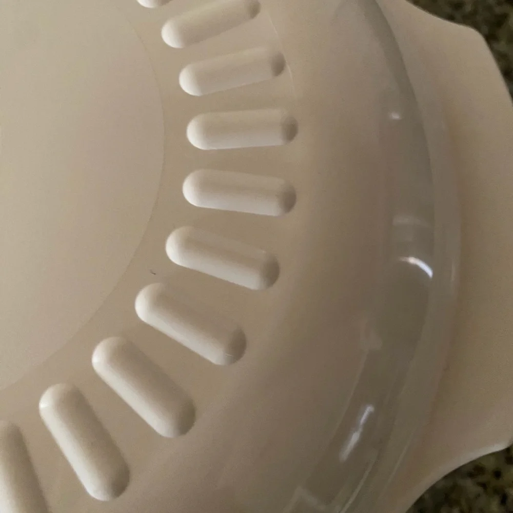 Vintage Tupperware 3pc Almond Microwave Stackable Cooker 1 3/4Qt and 3Qt Bowls